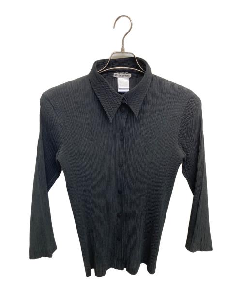 ISSEY MIYAKE（イッセイミヤケ）ISSEY MIYAKE (イッセイミヤケ) プリーツシャツ ブラック サイズ:Lの古着・服飾アイテム
