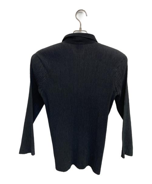 ISSEY MIYAKE（イッセイミヤケ）ISSEY MIYAKE (イッセイミヤケ) プリーツシャツ ブラック サイズ:Lの古着・服飾アイテム