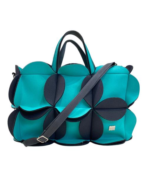 Rapture（ラプチャー）Rapture (ラプチャー) フラワー2WAYトートバッグ ターコイズの古着・服飾アイテム