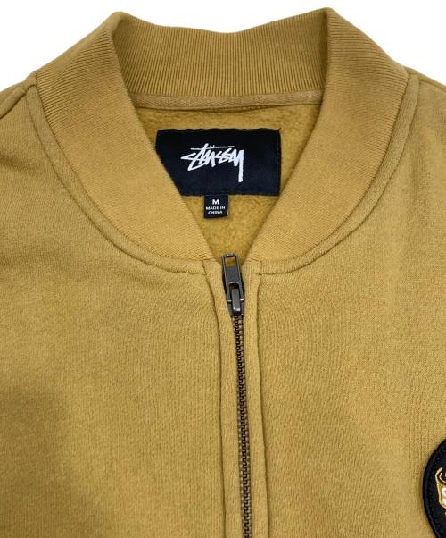 stussy（ステューシー）stussy (ステューシー) MA－１スウェットブルゾン ベージュ サイズ:Mの古着・服飾アイテム