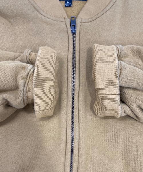 stussy（ステューシー）stussy (ステューシー) MA－１スウェットブルゾン ベージュ サイズ:Mの古着・服飾アイテム