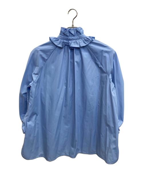 CADUNE（カデュネ）CADUNE (カデュネ) フリルカラーシャツ ブルー サイズ:38 未使用品の古着・服飾アイテム
