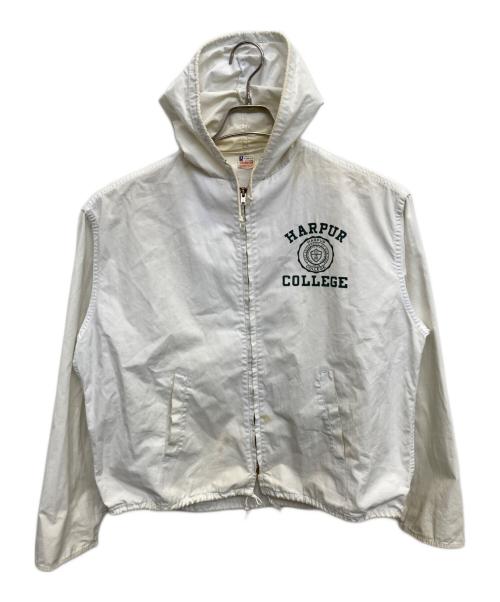 Champion（チャンピオン）Champion (チャンピオン) カレッジロゴフーデッドジャケット ホワイト サイズ:XLの古着・服飾アイテム