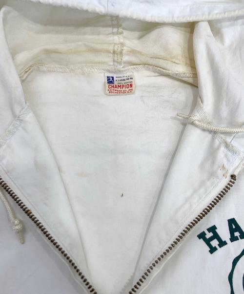 Champion（チャンピオン）Champion (チャンピオン) カレッジロゴフーデッドジャケット ホワイト サイズ:XLの古着・服飾アイテム
