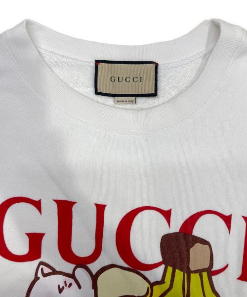 GUCCI（グッチ）GUCCI (グッチ) クルーネックスウェット ホワイト サイズ:XXL (180/100A)の古着・服飾アイテム