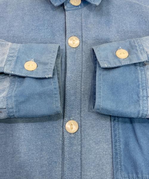 BLURHMS（ブラームス）BLURHMS (ブラームス) シャツジャケット ブルー サイズ:Lの古着・服飾アイテム