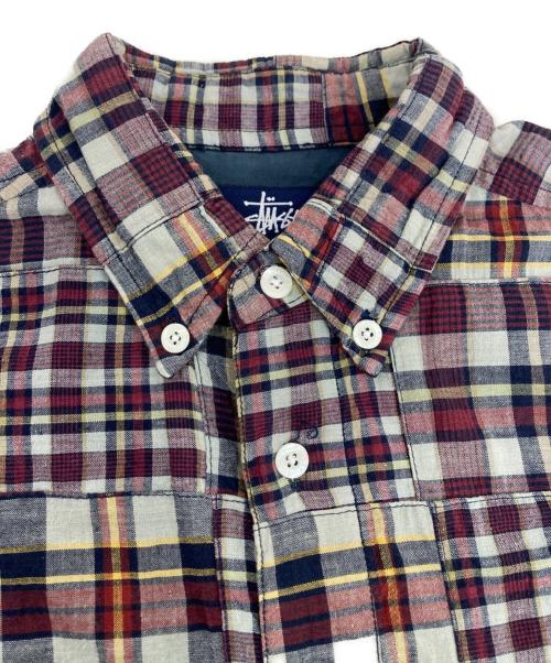 stussy（ステューシー）stussy (ステューシー) パッチワークチェックシャツ マルチカラー サイズ:Sの古着・服飾アイテム