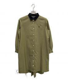 FRED PERRY（フレッドペリー）の古着「シャツワンピース」｜オリーブ