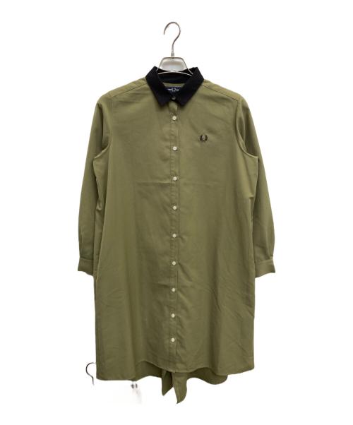 FRED PERRY（フレッドペリー）FRED PERRY (フレッドペリー) シャツワンピース オリーブ サイズ:Sの古着・服飾アイテム