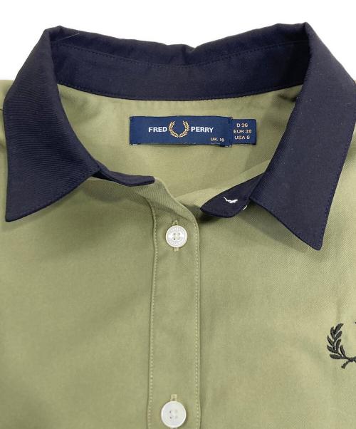 FRED PERRY（フレッドペリー）FRED PERRY (フレッドペリー) シャツワンピース オリーブ サイズ:Sの古着・服飾アイテム