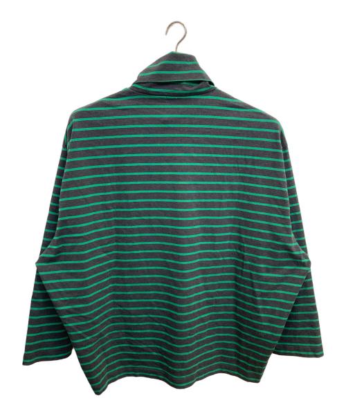 kolor/BEACON（カラービーコン）kolor/BEACON (カラービーコン) ハイネックボーダーカットソー グリーン サイズ:3の古着・服飾アイテム