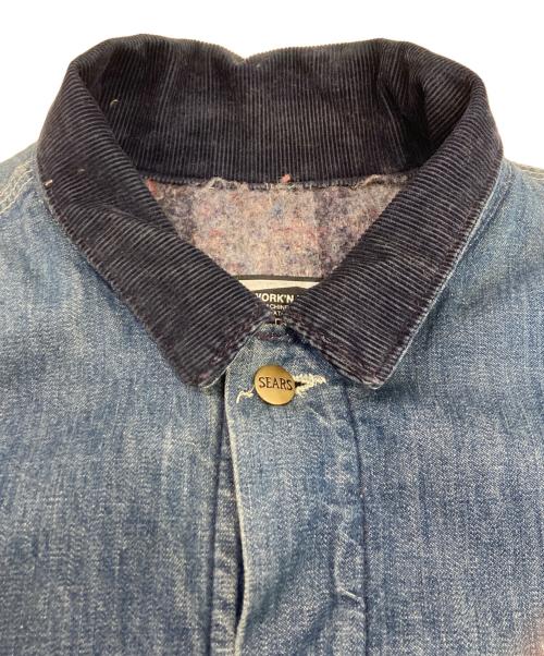 Sears（シアーズ）Sears (シアーズ) デニムカバーオール インディゴ サイズ:XLの古着・服飾アイテム