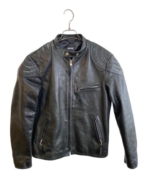 Schott（ショット）Schott (ショット) パデットシングルライダースジャケット ブラック サイズ:Mの古着・服飾アイテム