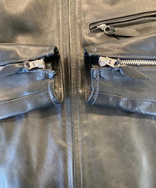 Schott（ショット）Schott (ショット) パデットシングルライダースジャケット ブラック サイズ:Mの古着・服飾アイテム