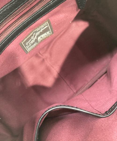 AVIREX（アヴィレックス）AVIREX (アヴィレックス) VARSITY LEATHER MINI-BOSTON BAG ブラックの古着・服飾アイテム