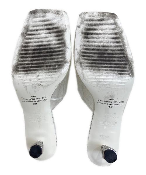 ROKH（ロク）rokh (ロク) H&M (エイチアンドエム) トランスペアレントミュール ホワイト サイズ:24㎝の古着・服飾アイテム