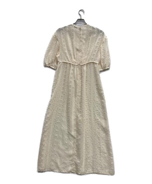 CLANE（クラネ）CLANE (クラネ) DOT STRIPE PIPING OP アイボリー サイズ:2の古着・服飾アイテム
