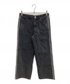 adidasアディダス）の古着「デニムパンツ」｜ブラック