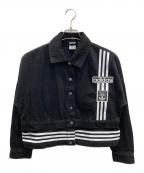 adidasアディダス）の古着「アディブレイク デニム 2-In-1 トラックトップ」｜ブラック