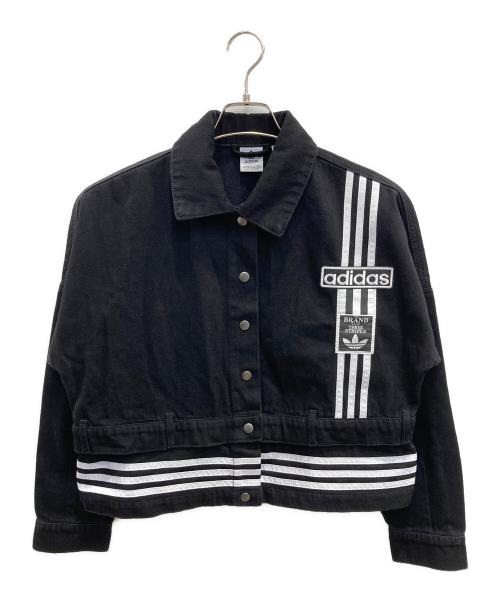 adidas（アディダス）adidas (アディダス) アディブレイク デニム 2-In-1 トラックトップ ブラック サイズ:Lの古着・服飾アイテム