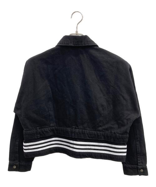 adidas（アディダス）adidas (アディダス) アディブレイク デニム 2-In-1 トラックトップ ブラック サイズ:Lの古着・服飾アイテム