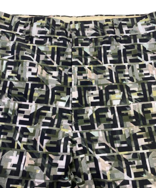 FENDI（フェンディ）FENDI (フェンディ) ズッカパターン総柄パンツ グリーン サイズ:44の古着・服飾アイテム
