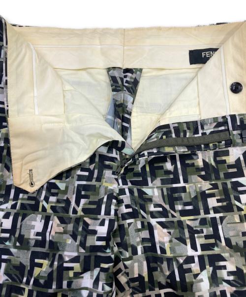 FENDI（フェンディ）FENDI (フェンディ) ズッカパターン総柄パンツ グリーン サイズ:44の古着・服飾アイテム