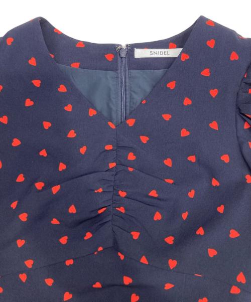 Snidel（スナイデル）Snidel (スナイデル) Heart collection プリントワンピース ネイビー サイズ:Sの古着・服飾アイテム