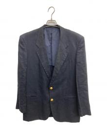 PAUL SMITH（ポールスミス）の古着「リネン金ホボタンブレザー」｜ネイビー