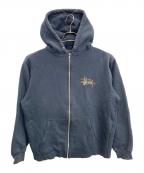 stussyステューシー）の古着「ジップパーカー」｜ブラック