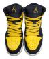 中古・古着 NIKE (ナイキ) AIR JORDAN 1 MID SE イエロー×ブラック サイズ:25.5cm：8000円
