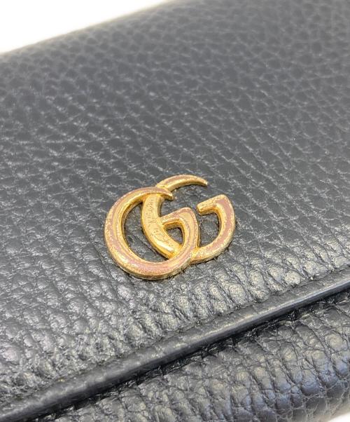 GUCCI（グッチ）GUCCI (グッチ) 3つ折り財布 ブラックの古着・服飾アイテム