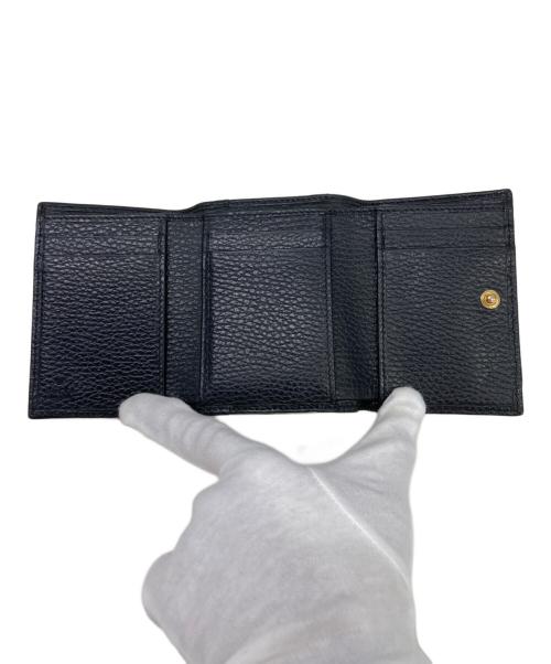 GUCCI（グッチ）GUCCI (グッチ) 3つ折り財布 ブラックの古着・服飾アイテム