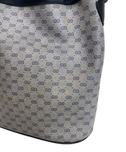 GUCCI（グッチ）GUCCI (グッチ) 巾着ショルダーバッグ ネイビーの古着・服飾アイテム