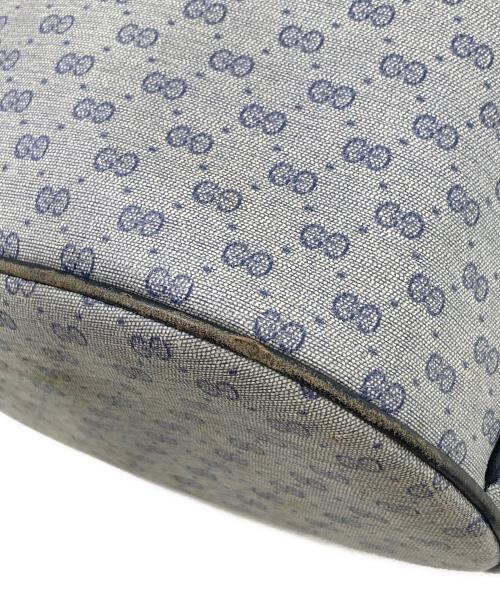 GUCCI（グッチ）GUCCI (グッチ) 巾着ショルダーバッグ ネイビーの古着・服飾アイテム