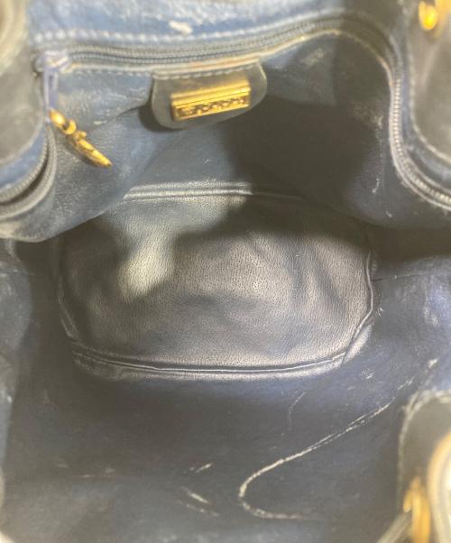 GUCCI（グッチ）GUCCI (グッチ) 巾着ショルダーバッグ ネイビーの古着・服飾アイテム