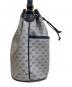 中古・古着 GUCCI (グッチ) 巾着ショルダーバッグ ネイビー：15000円
