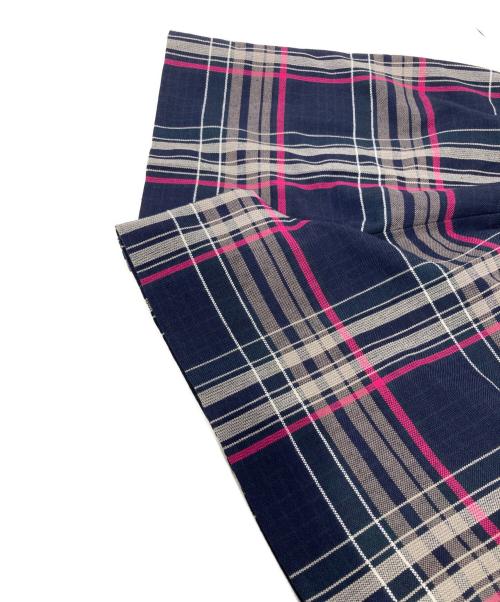 BURBERRY BLUE LABEL CRESTBRIDGE（バーバリー ブルー レーベル）BURBERRY BLUE LABEL CRESTBRIDGE (バーバリー ブルー レーベル) 麻混チェックキュロット ネイビー サイズ:Mの古着・服飾アイテム