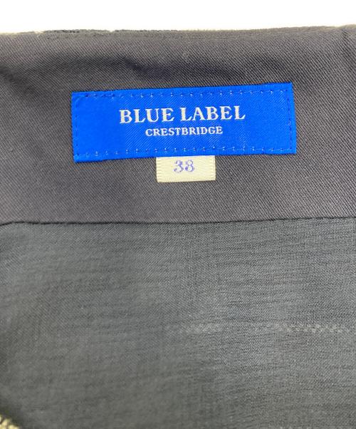 BURBERRY BLUE LABEL CRESTBRIDGE（バーバリー ブルー レーベル）BURBERRY BLUE LABEL CRESTBRIDGE (バーバリー ブルー レーベル) 麻混チェックキュロット ネイビー サイズ:Mの古着・服飾アイテム