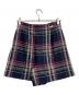 BURBERRY BLUE LABEL CRESTBRIDGE (バーバリー ブルー レーベル) 麻混チェックキュロット ネイビー サイズ:M：5000円