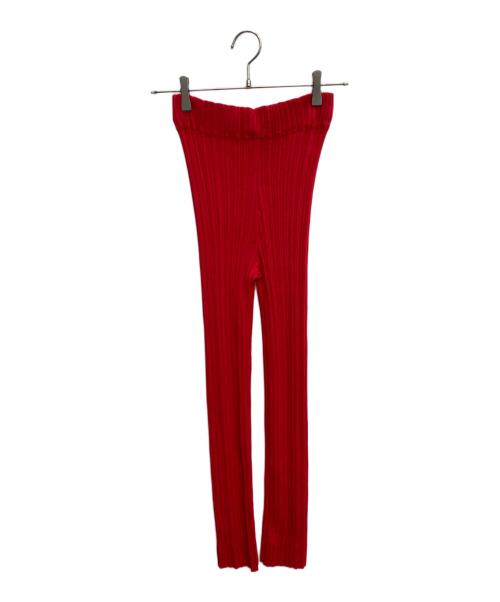Acne studios（アクネ ストゥディオズ）ACNE STUDIOS (アクネ ストゥディオズ) リブレギンス レッド サイズ:Sの古着・服飾アイテム