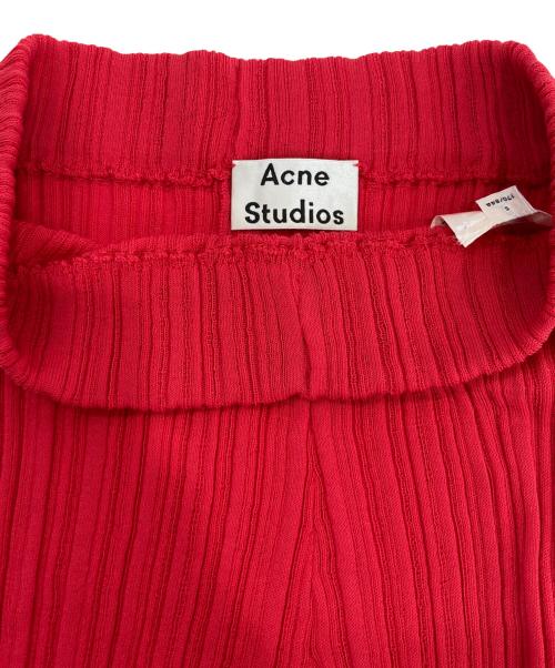Acne studios（アクネ ストゥディオズ）ACNE STUDIOS (アクネ ストゥディオズ) リブレギンス レッド サイズ:Sの古着・服飾アイテム