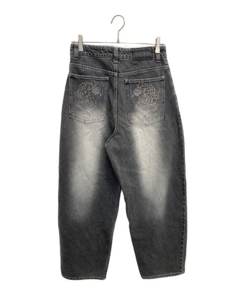 BlackEyePatch（ブラックアイパッチ）BlackEyePatch (ブラックアイパッチ) DRAGONS EXTRABAGGY JEANS ブラック サイズ:76cm (W30）の古着・服飾アイテム