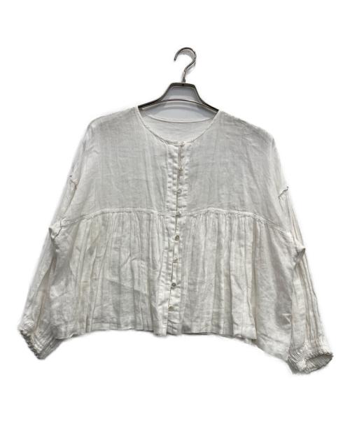 nest Robe（ネストローブ）nest Robe (ネストローブ) リネンブラウス ホワイト サイズ:FREEの古着・服飾アイテム