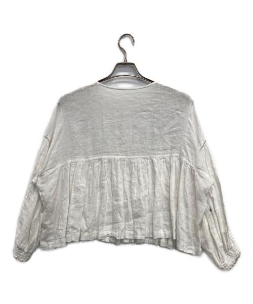 nest Robe（ネストローブ）nest Robe (ネストローブ) リネンブラウス ホワイト サイズ:FREEの古着・服飾アイテム