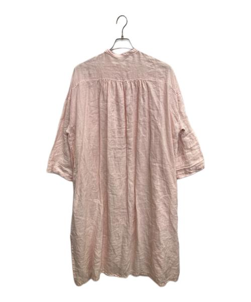 nest Robe（ネストローブ）nest Robe (ネストローブ) リネンシャツワンピース ピンク サイズ:FREEの古着・服飾アイテム
