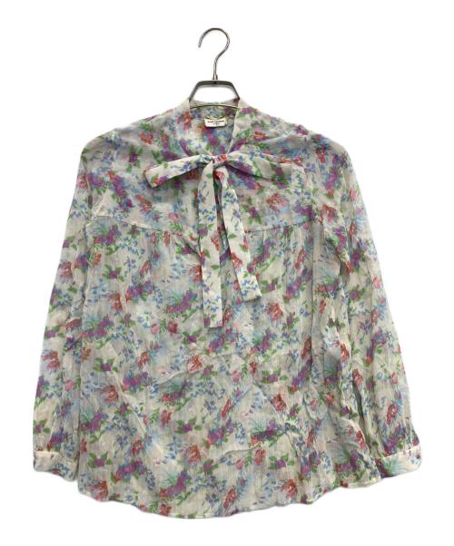 Saint Laurent Paris（サンローランパリ）Saint Laurent Paris (サンローランパリ) シルクブラウス アイボリー サイズ:F34の古着・服飾アイテム