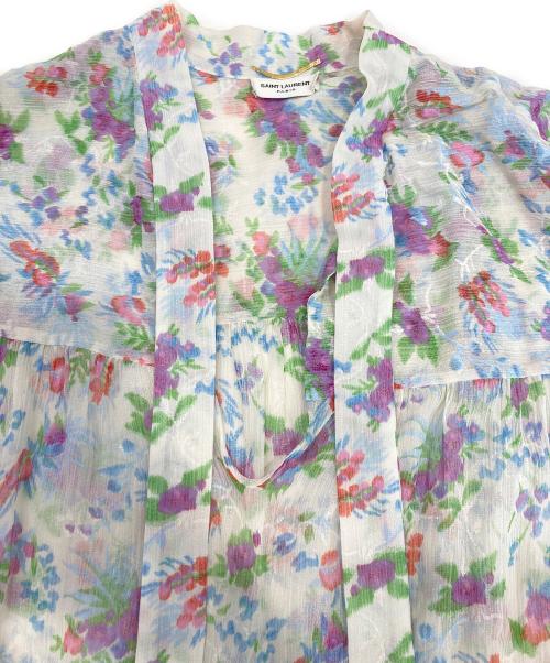 Saint Laurent Paris（サンローランパリ）Saint Laurent Paris (サンローランパリ) シルクブラウス アイボリー サイズ:F34の古着・服飾アイテム