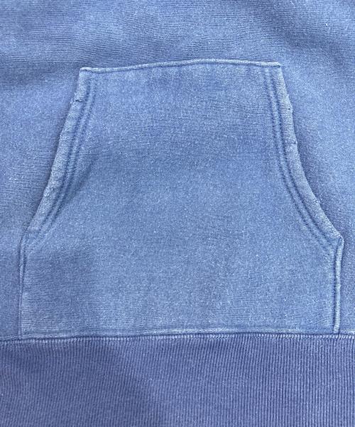 Champion REVERSE WEAVE（チャンピオン リバース ウィーブ）Champion REVERSE WEAVE (チャンピオン リバース ウィーブ) RHC Ron Herman (アールエイチシー ロンハーマン) ダメージ加工プルオーバーパーカー ブルー サイズ:Sの古着・服飾アイテム