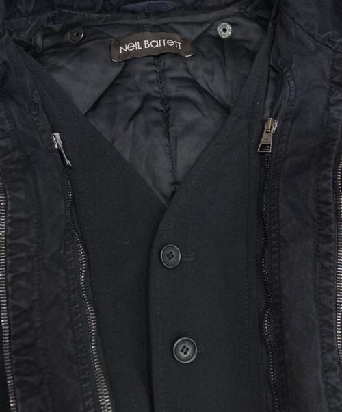 NEIL BARRETT（ニールバレット）NEIL BARRETT (ニールバレット) ライナー付ミリタリージャケット ブラック サイズ:Mの古着・服飾アイテム
